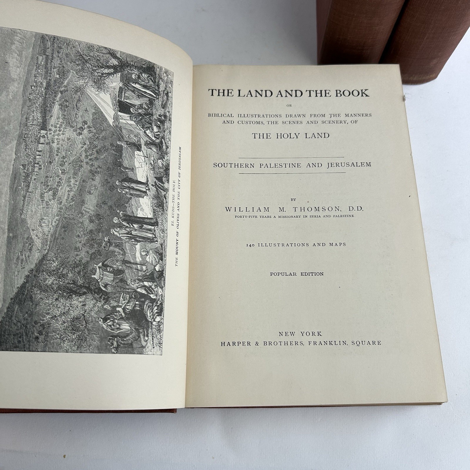 The Land And The Book Vol. I II & III 1880-1185 W.M. Thomson Antique Religion