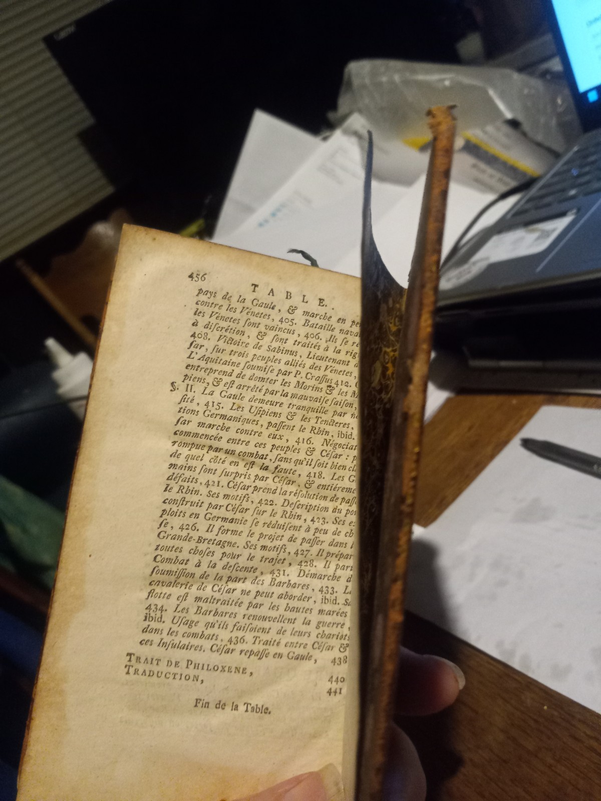 1782 HISTOIRE ROMAINE BY M ROLLIN FULL LEATHER VOLUME 12 ONLY, 62 B.C. – 53 B.C