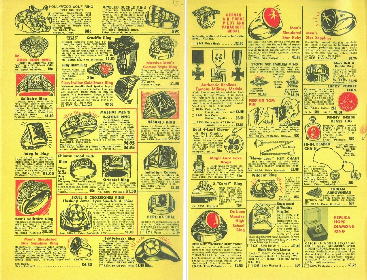 8 old Johnson Smith Co. Curios Gifts Novelty Catalogs (1960s, 70s & 90s) on DVD