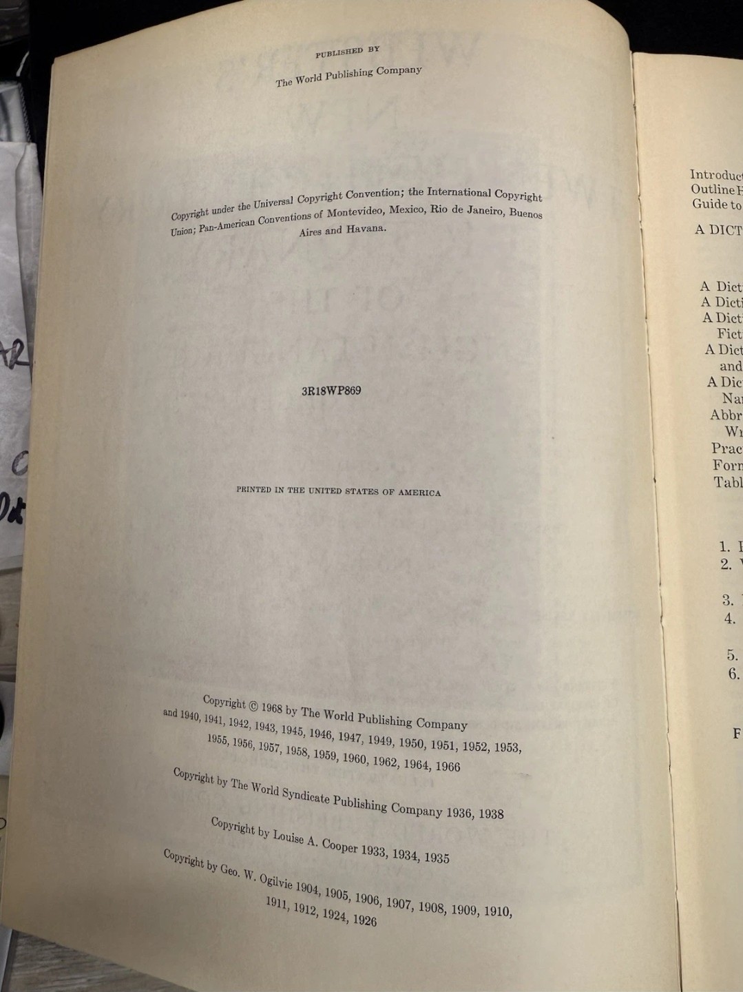 Webster’s New Twentieth Century Dictionary Unabridged Second Edition 1968