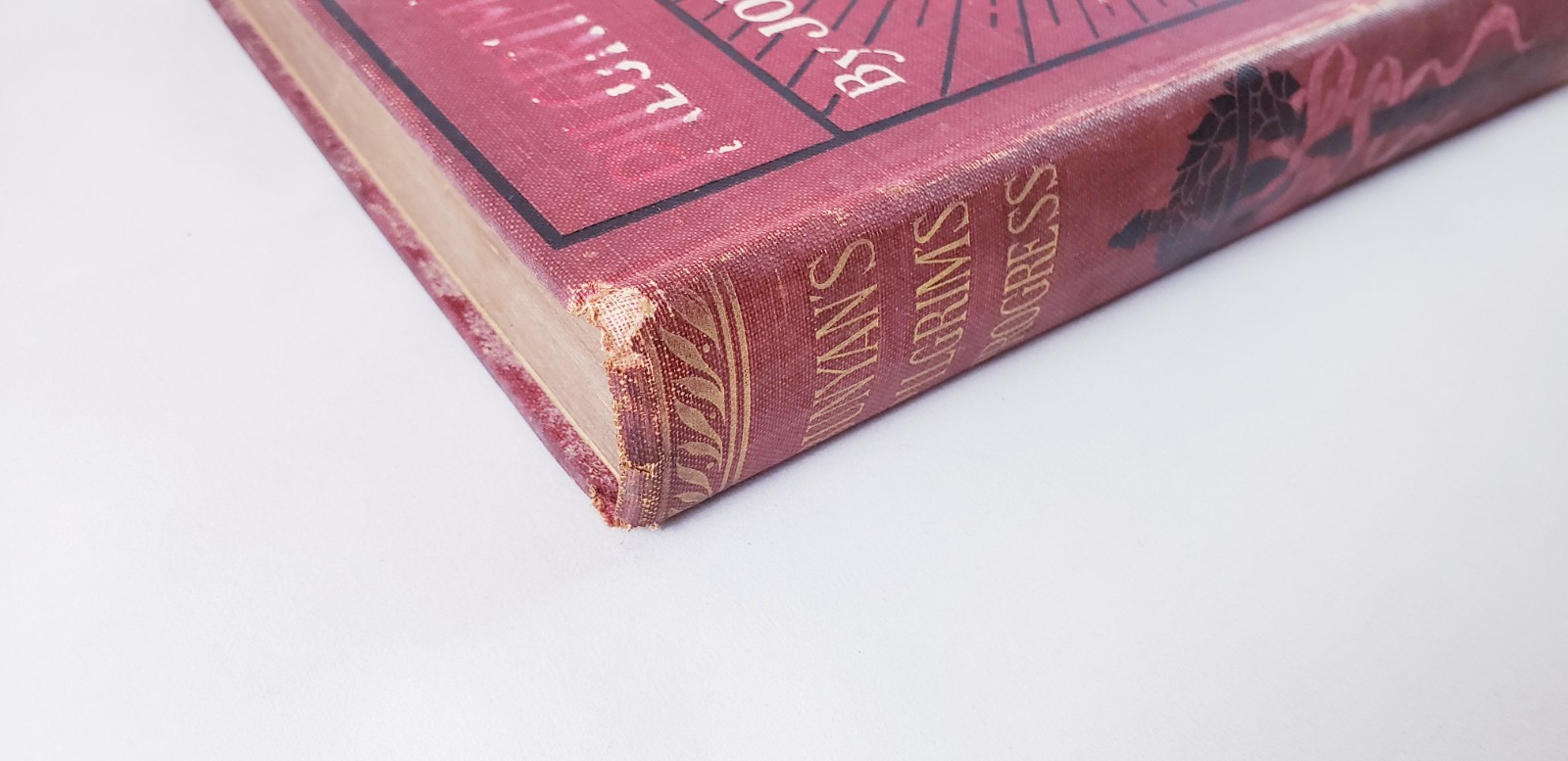 Antique The Pilgrims Progress John Bunyan The Christian Herald Red Line Edition