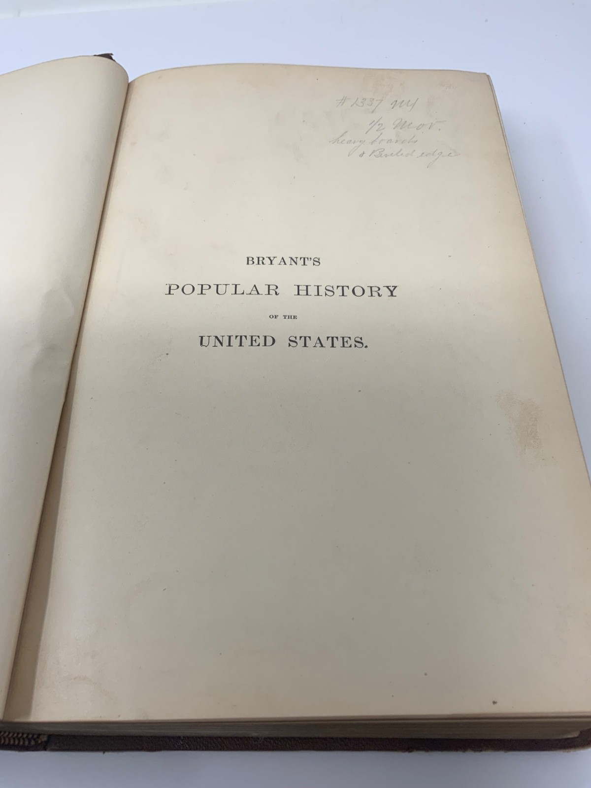 Antique Book History Of The United States Bryant & Gray VOL.1 1881 Edition