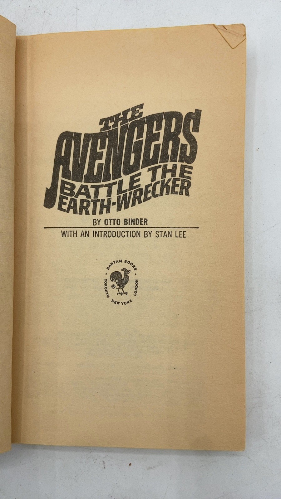 The Avengers Battle the Earth-Wrecker Otto Binder Paperback 1967