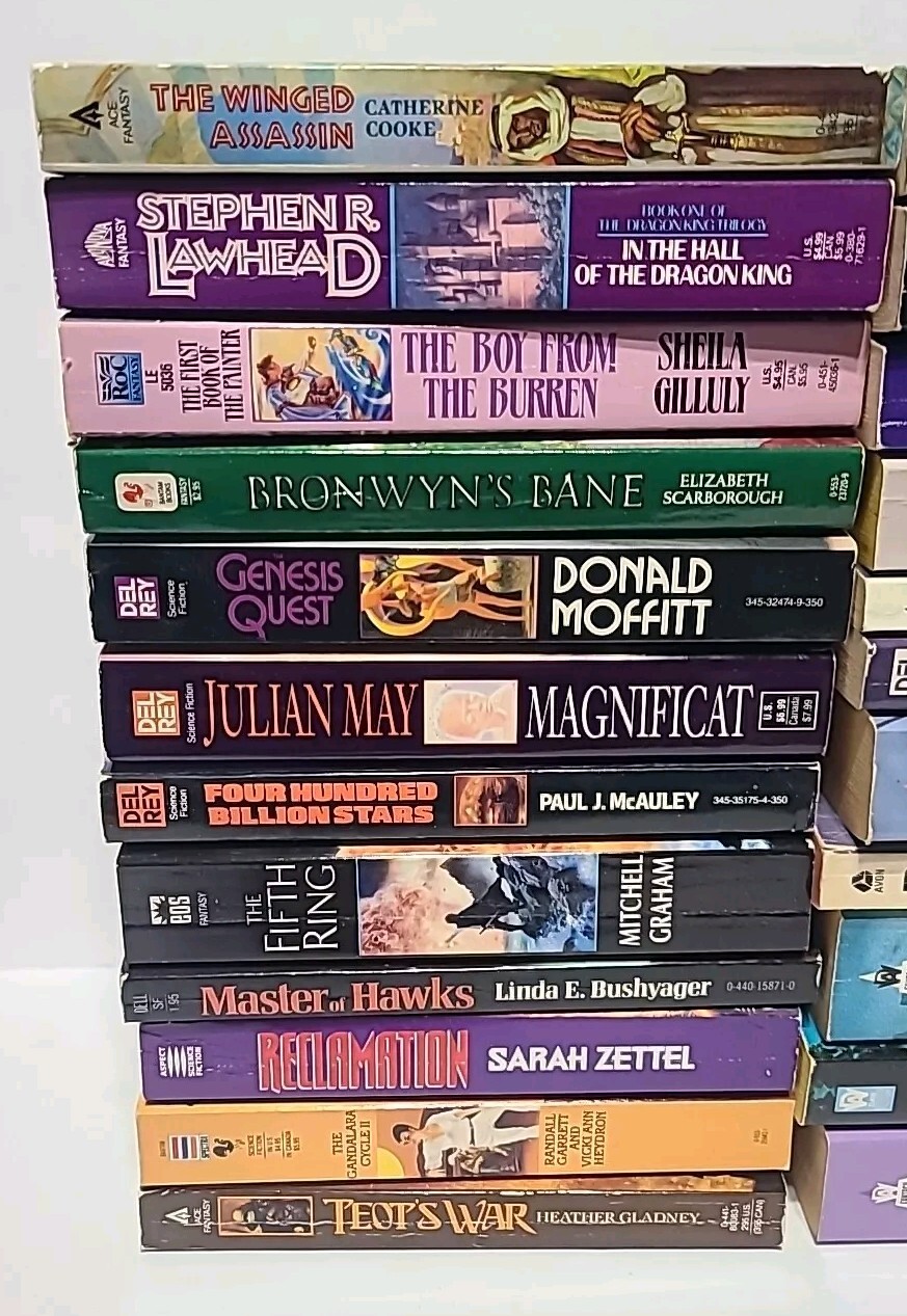Lot of 35 Vintage Sci-Fi Fantasy Paperback Books Various Authors