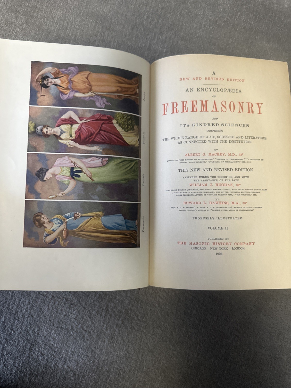 Encyclopedia of Freemasonry Mackey 2 vol set 1924 Masonic History Temples Occult