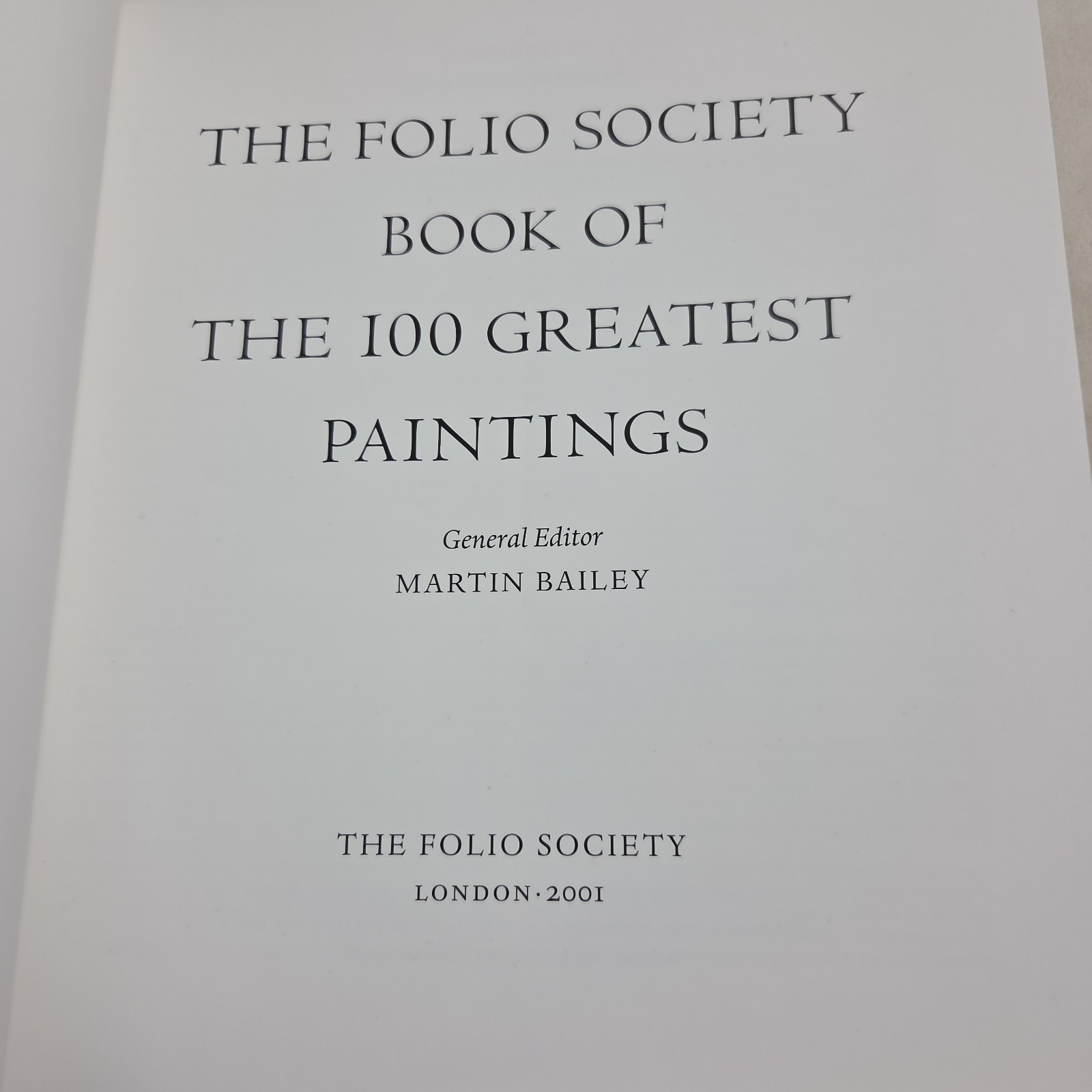 Folio Society Book of the 100 Greatest Paintings Hardcover Slipcase Bailey Spain