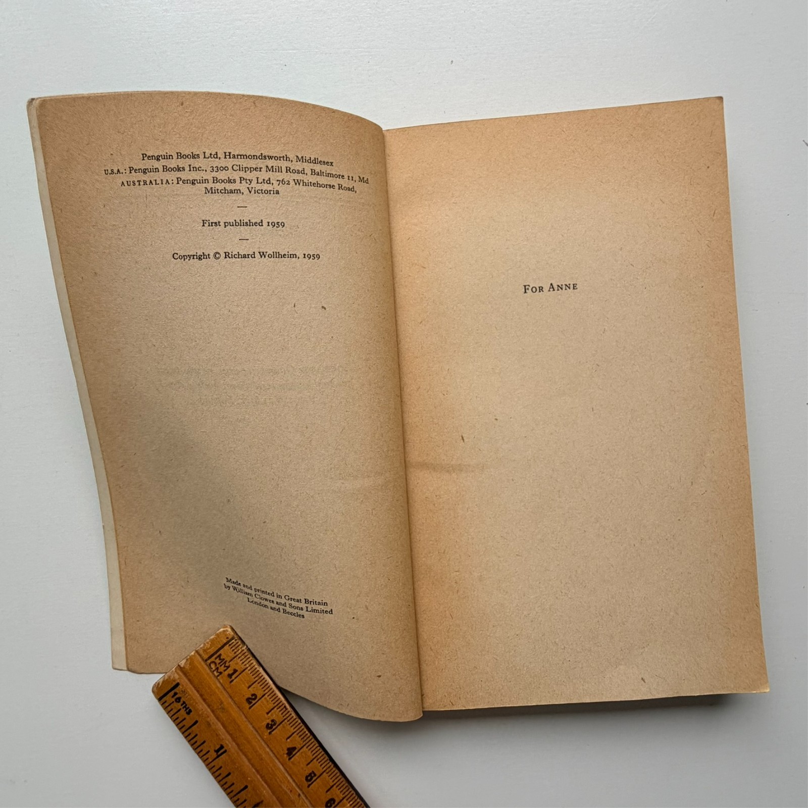 1959 F.H. Bradley – Richard Wollheim – Pelican Classics Softcover