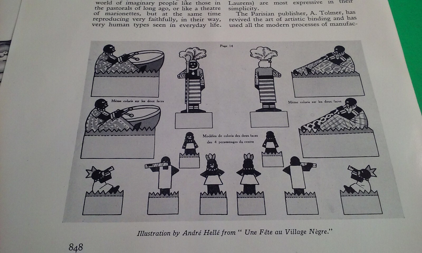 CHILDREN’S BOOKS IN FRANCE Vintage 1930’s Original Excerpt Article w/ Prints 10p
