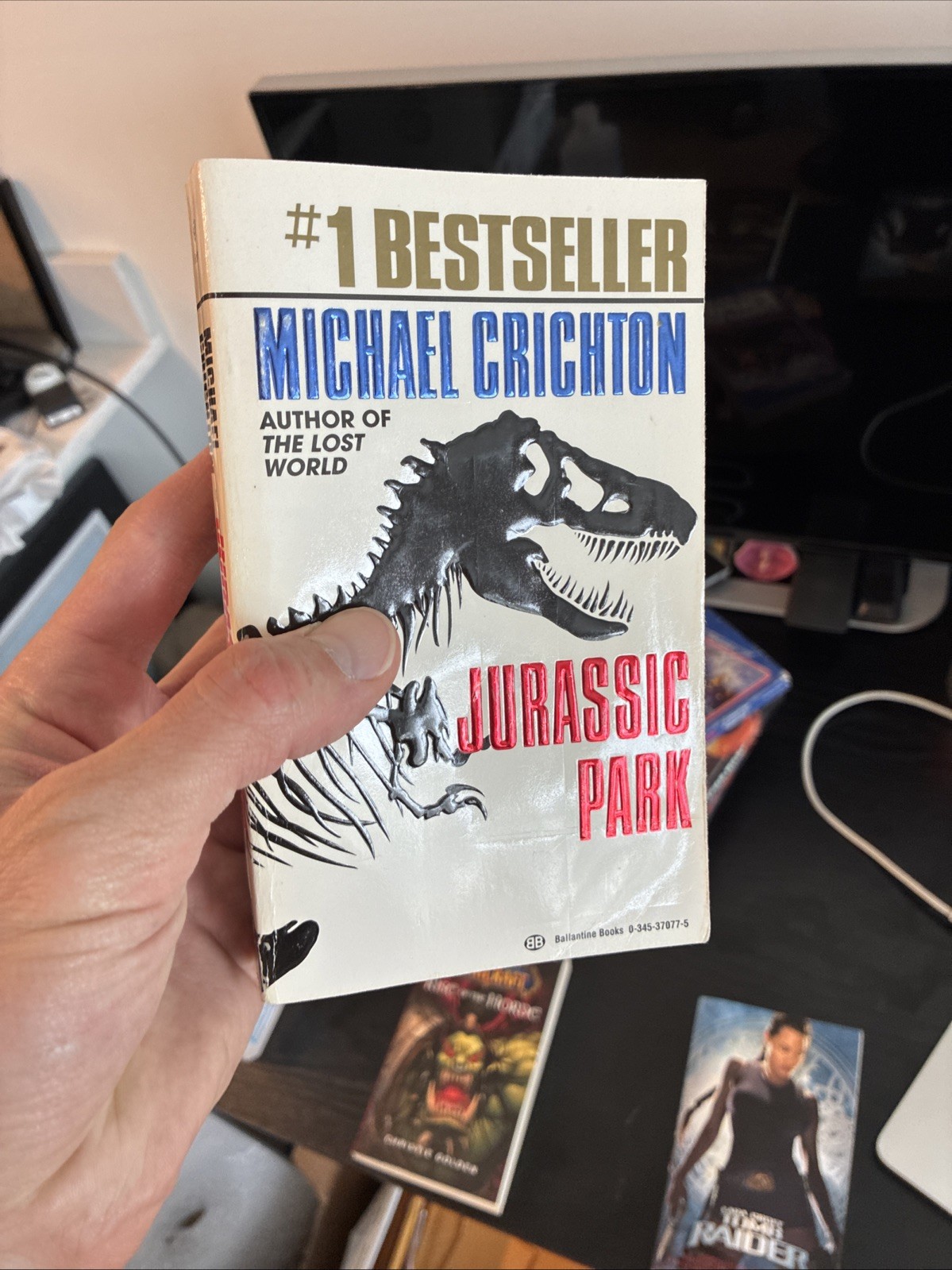 Jurrasic Park By Michael Crichton, 1st Edition PB, 1991 Vintage Paperback Rare