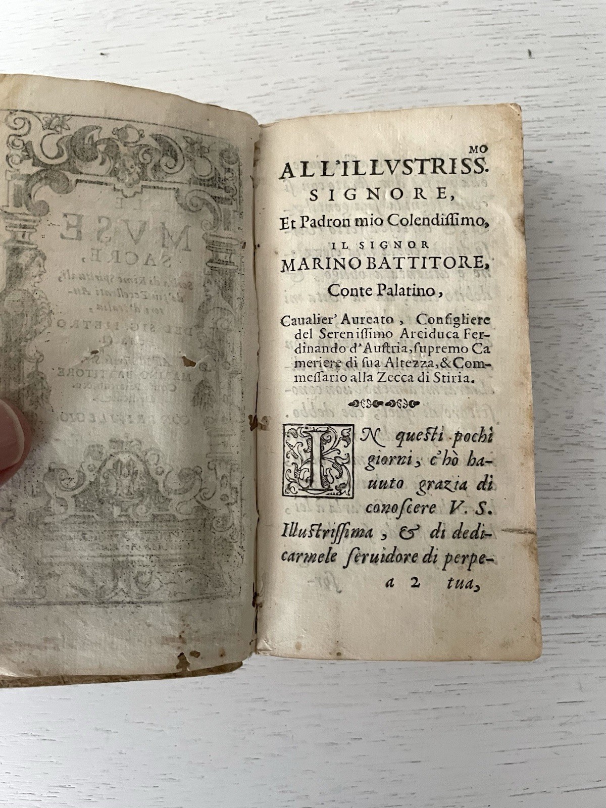Rare 1608 Antique Book: Le Muse Sacre – Pietro Petracci – 17th Century Treasure