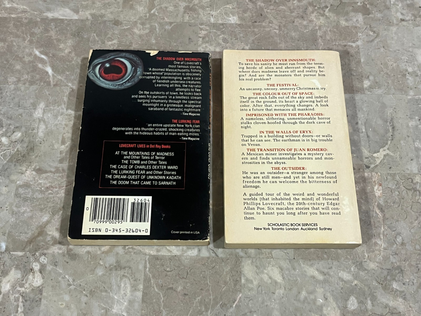 Lot of 2 H. P. Lovecraft Paperbacks: The Shadow Over Innsmouth & Lurking Fear