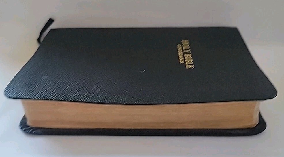 1950s Holy Bible Concordance Edition King James Version Black Leather Bound