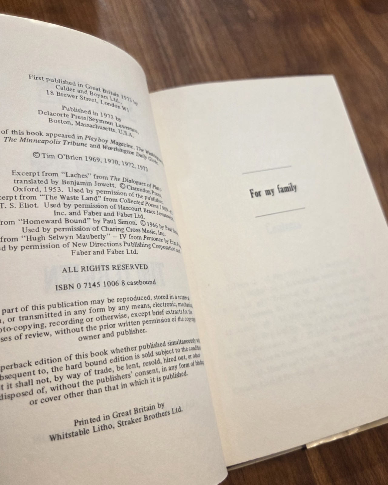 1973 If I Die in a Combat Zone Tim O’Brien 1st UK Ed Vietnam War Calder & Boyers