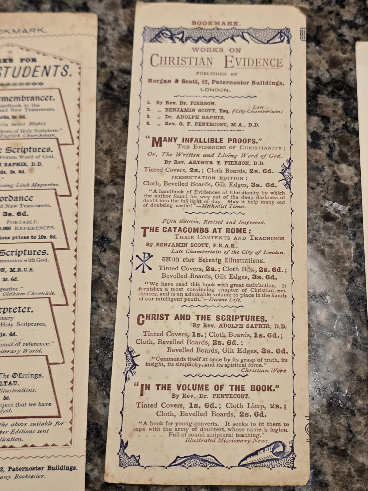 Rare Lot Of 3 F. B. Meyer Bookmarks Keswick Convention 1880s-90s + Bonus