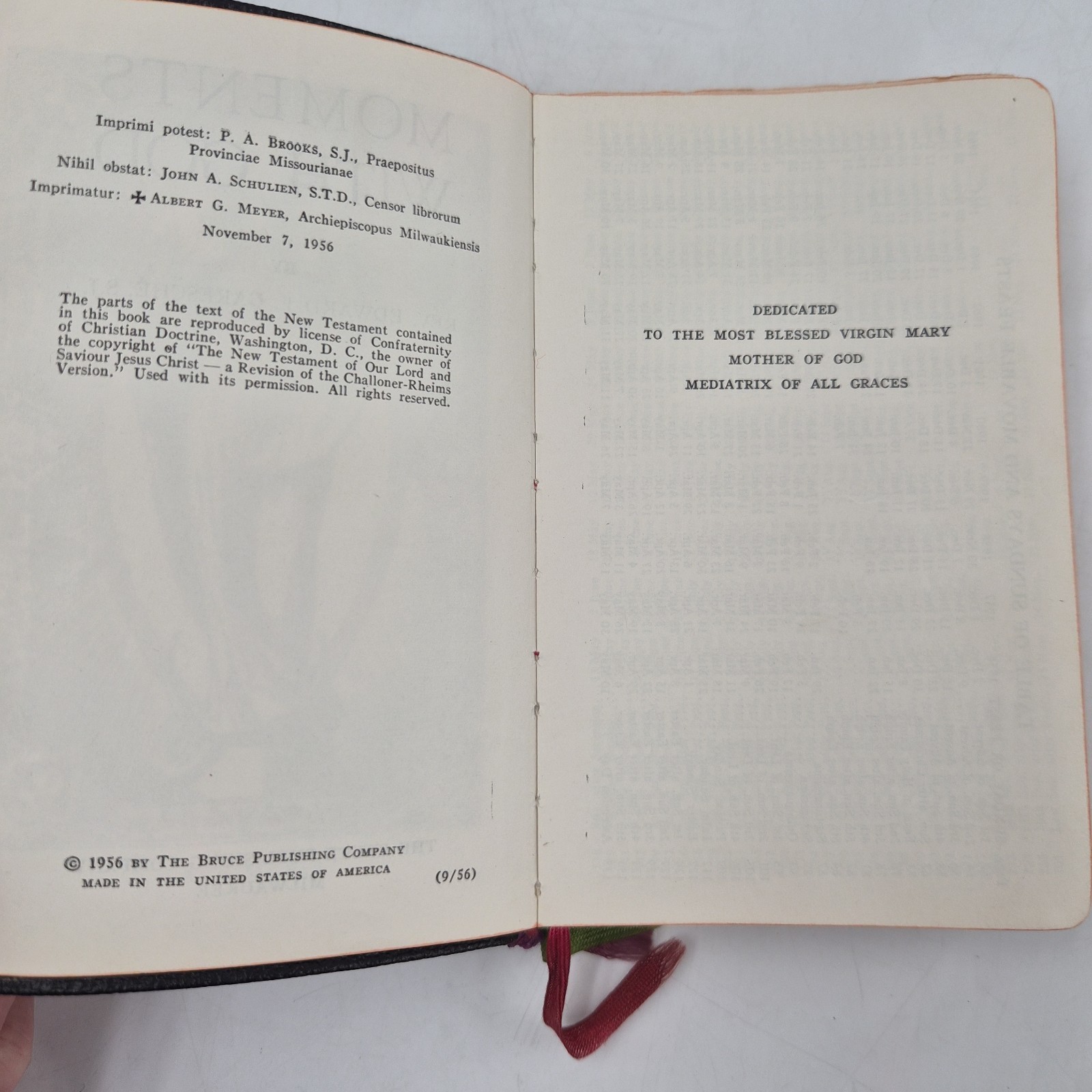 Vintage 1956 Moments with God Rev. Edward F. Garesche Prayer Book Christian Pray