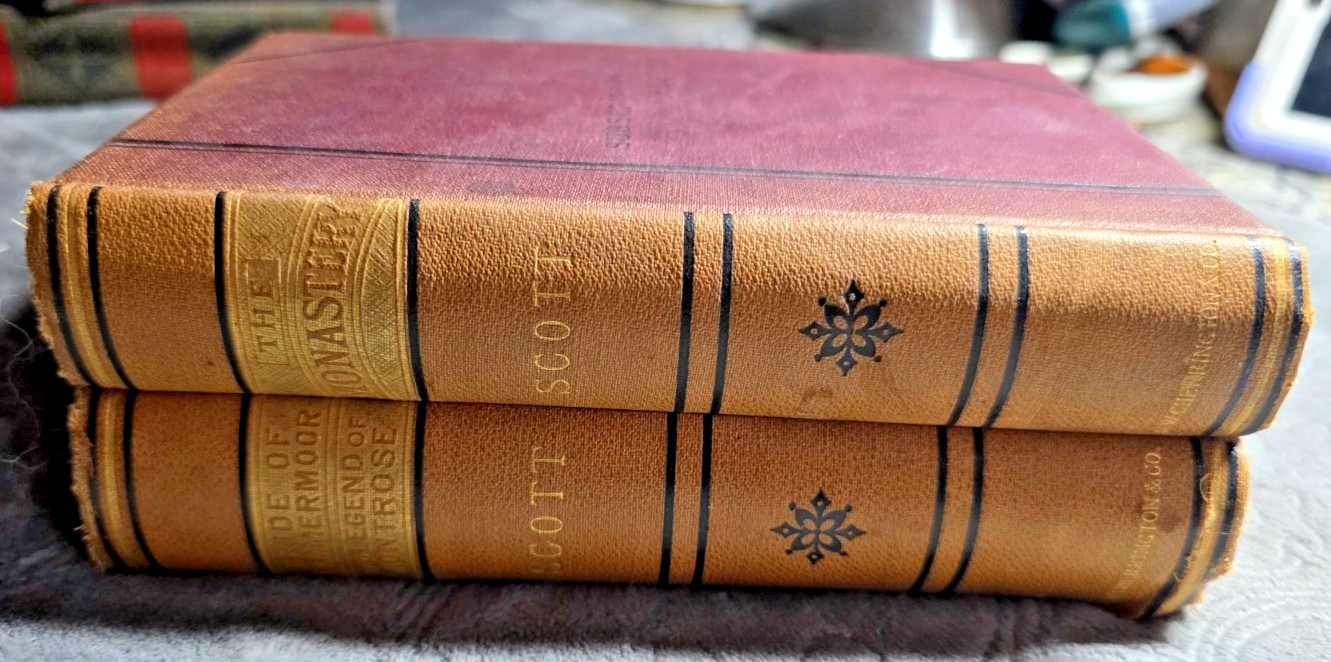 Sir Walter Scott 1883 Subscription Edition 2‑Vol SET Monastery & Bride of Lammer