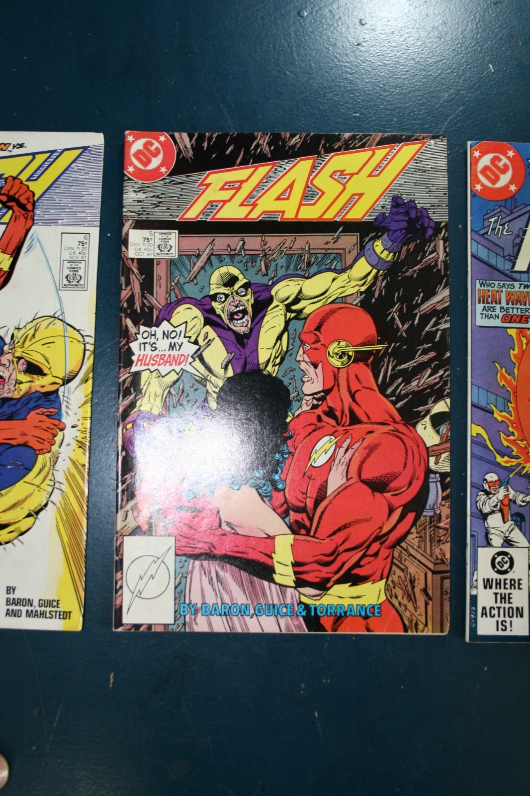 Vintage DC comic X 3 1987 Flash #5 #6 #312 rare collectable