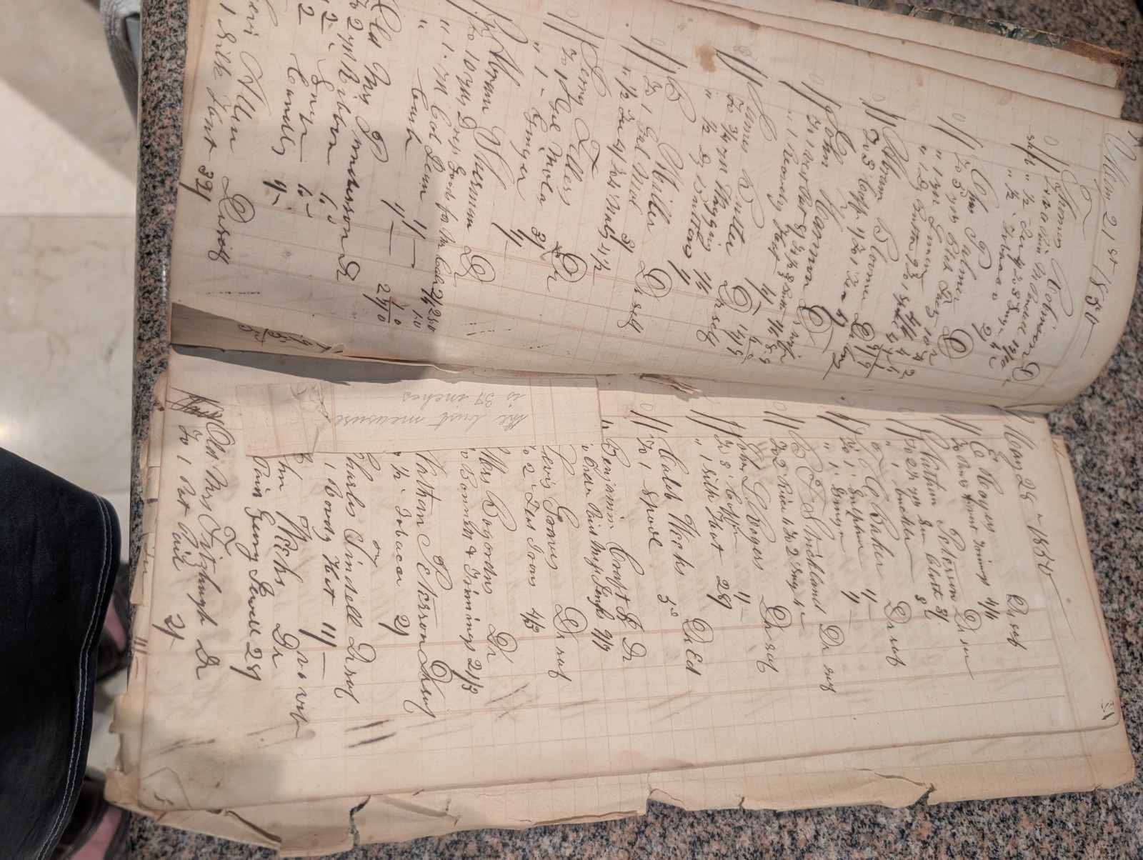 1850 To 1870 Sales Record Book