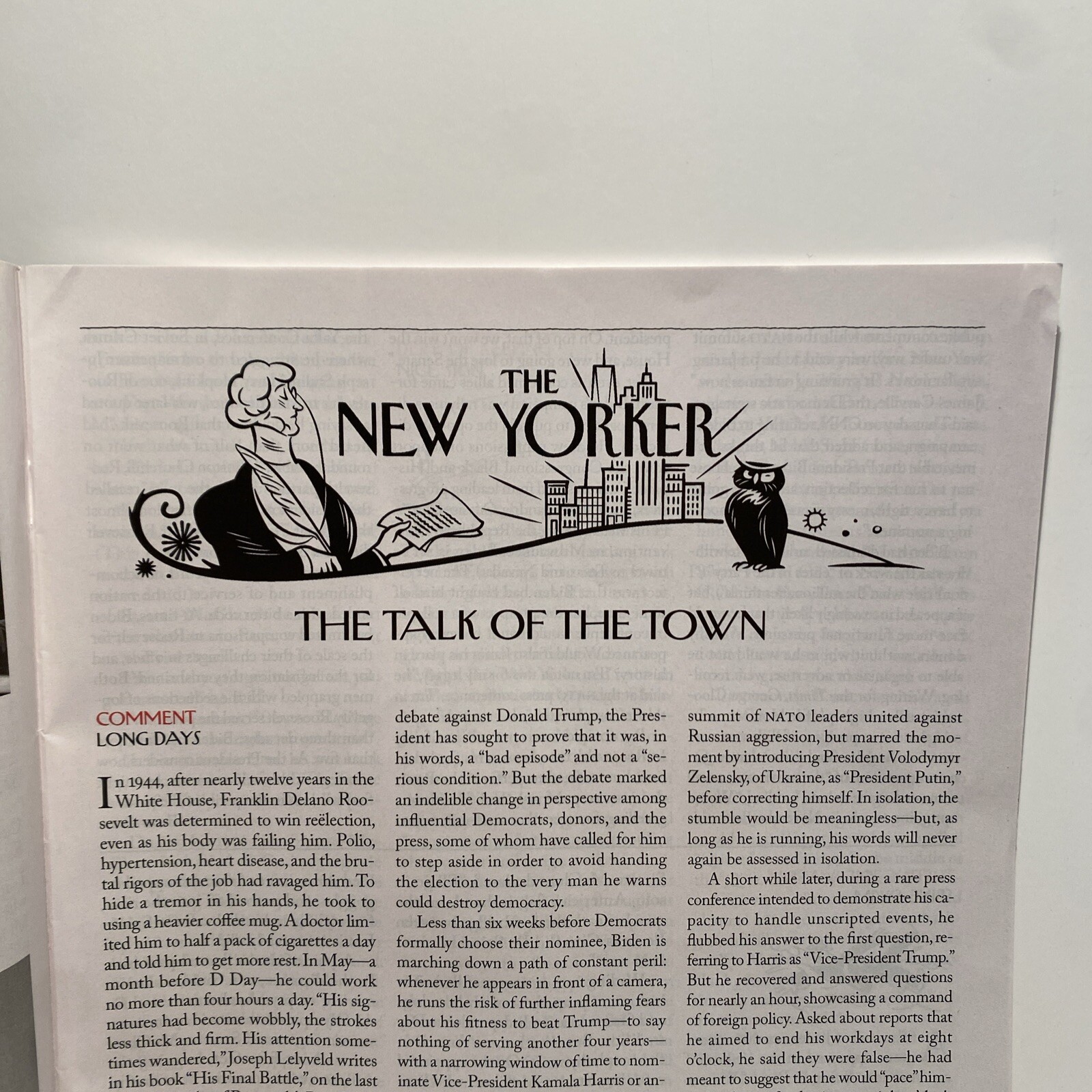 The New Yorker Magazine July 22/2024 Anita Kunz “ The Face Of Justice” New