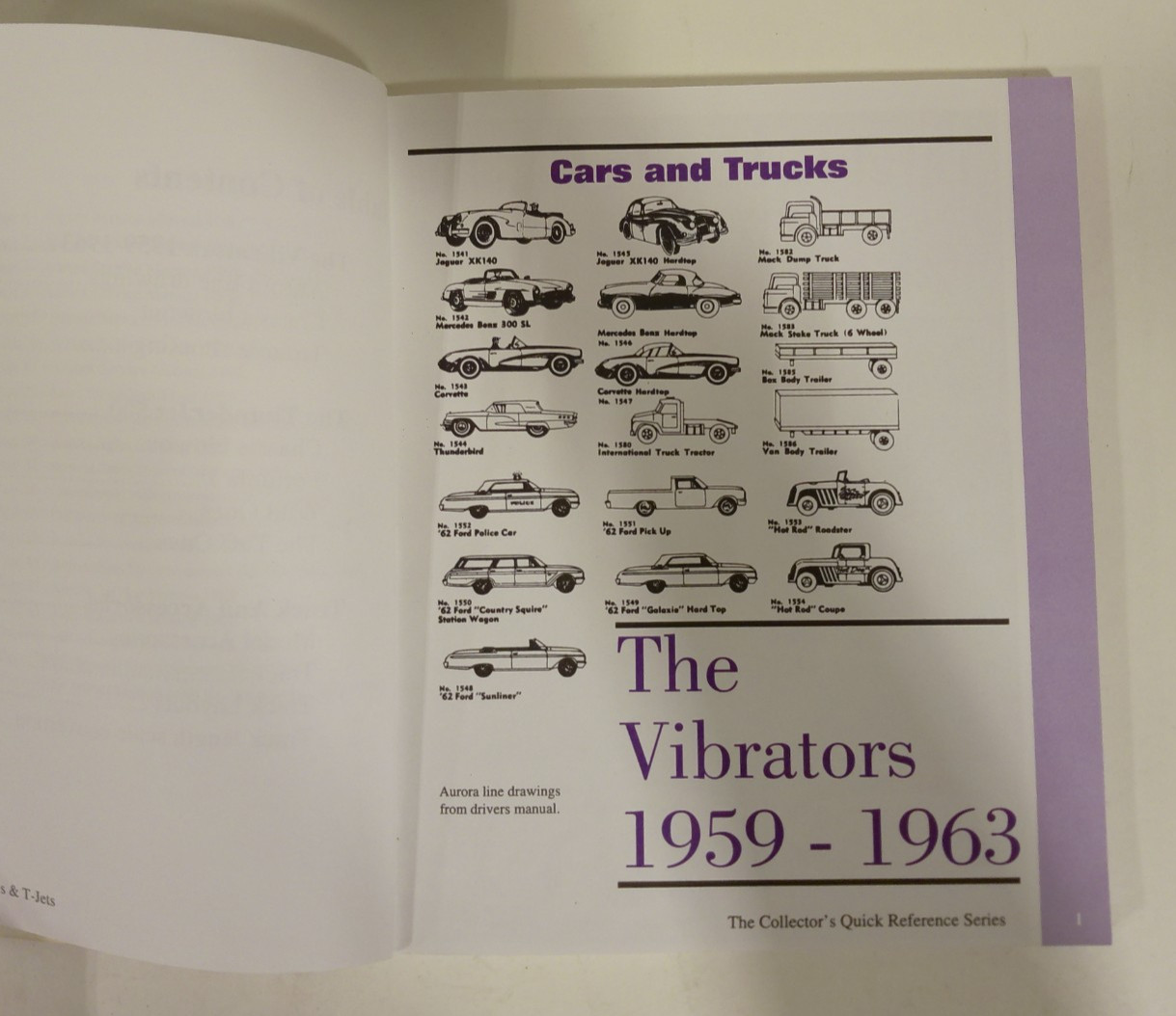 RARE The Collector’s Quick Reference Series Volume 1 Aurora Vibrators & T-Jets
