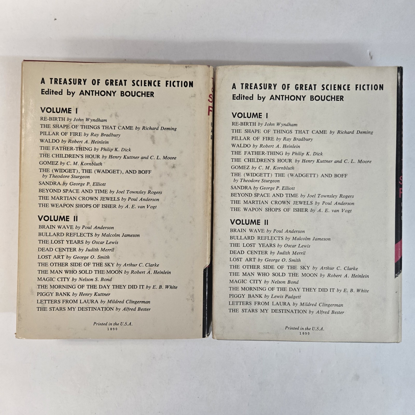 A Treasury of Great Science Fiction 2 Vol Set 1959 Anthony Boucher Doubleday BCE