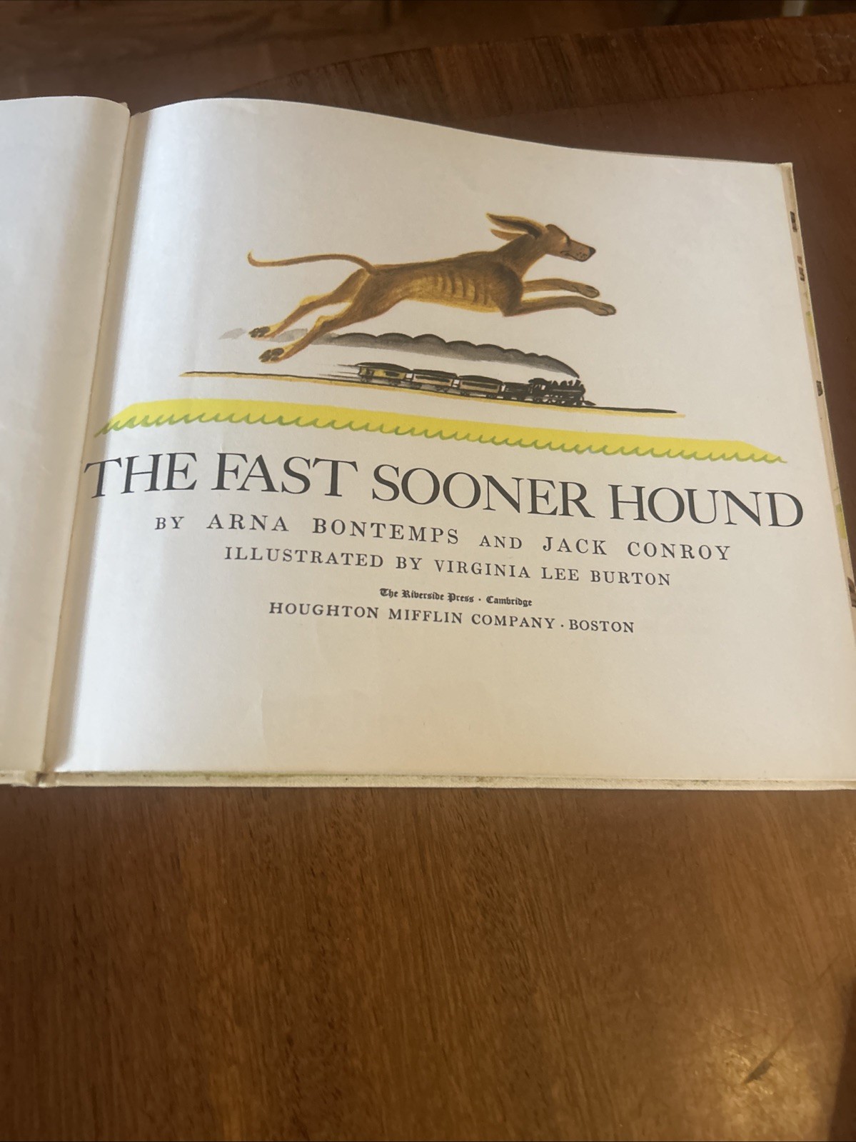 The Fast Sooner Hound by Bontemps/ Conroy/ Virginia Lee Burton 1942 1st Print HC