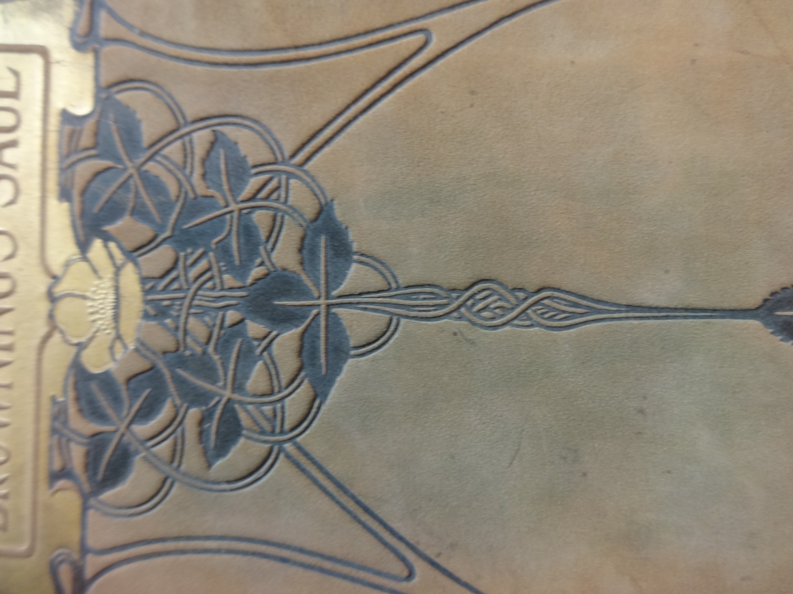 Original 1901 Antique 2nd printing Browning’s Saul leather embossed book