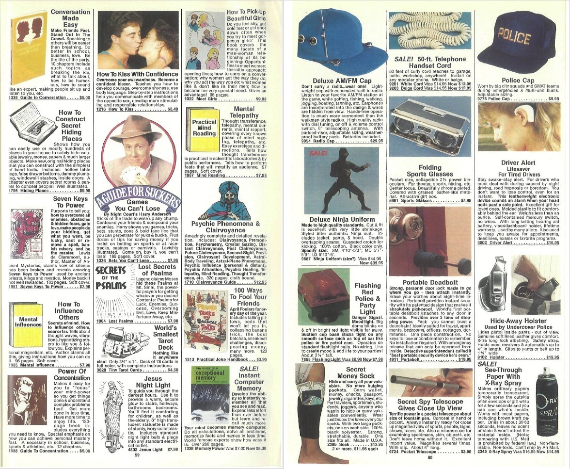 8 old Johnson Smith Co. Curios Gifts Novelty Catalogs (1960s, 70s & 90s) on DVD
