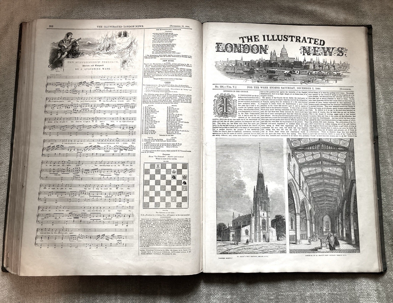 London Illustrated News, 1844, July-Dec., Politics, Arts, Culture, Illustrated