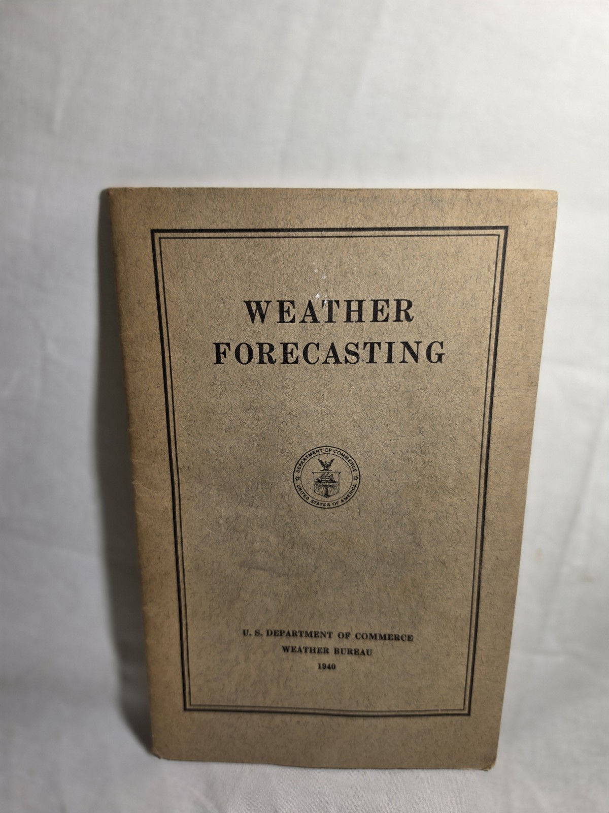 Vintage 1940 Weather Forecasting Booklet & Large Weather Code Symbols Chart Map