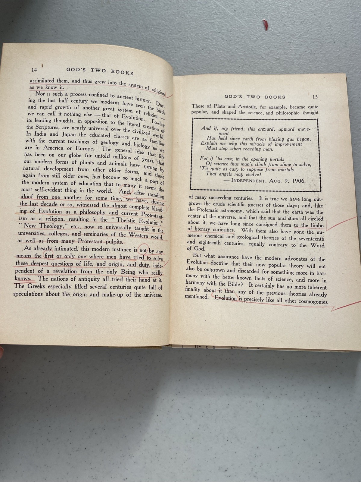 Two Books By George Price 1918 Underlining In The Book