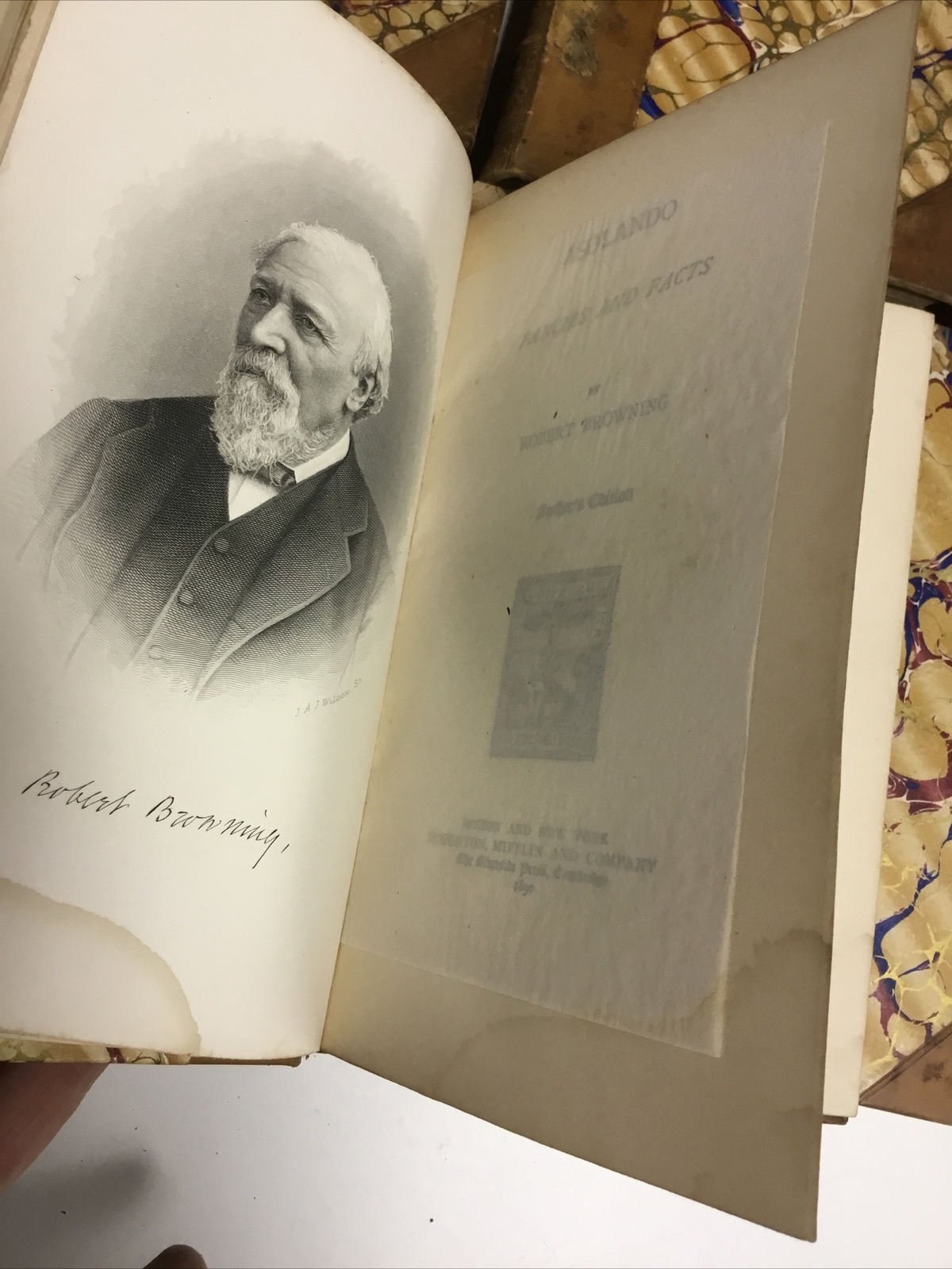 Robert Browning 1890 6 Volume Set + 7th Asolando Quarter Leather