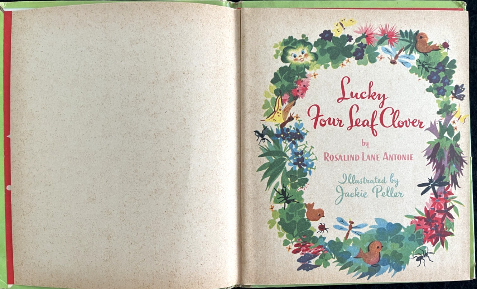 LUCKY FOUR LEAF CLOVER ~ 1st ed. children’s Whitman Tell-A-Tale Book, 36 pg. VG