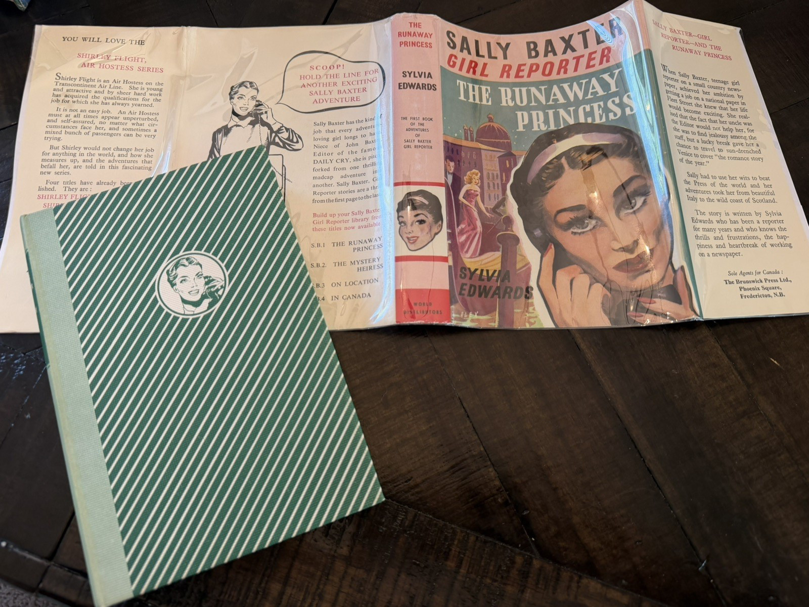 Sally Baxter, Girl Reporter # 1 The Runaway Princess 1958 DJ Excellent RARE