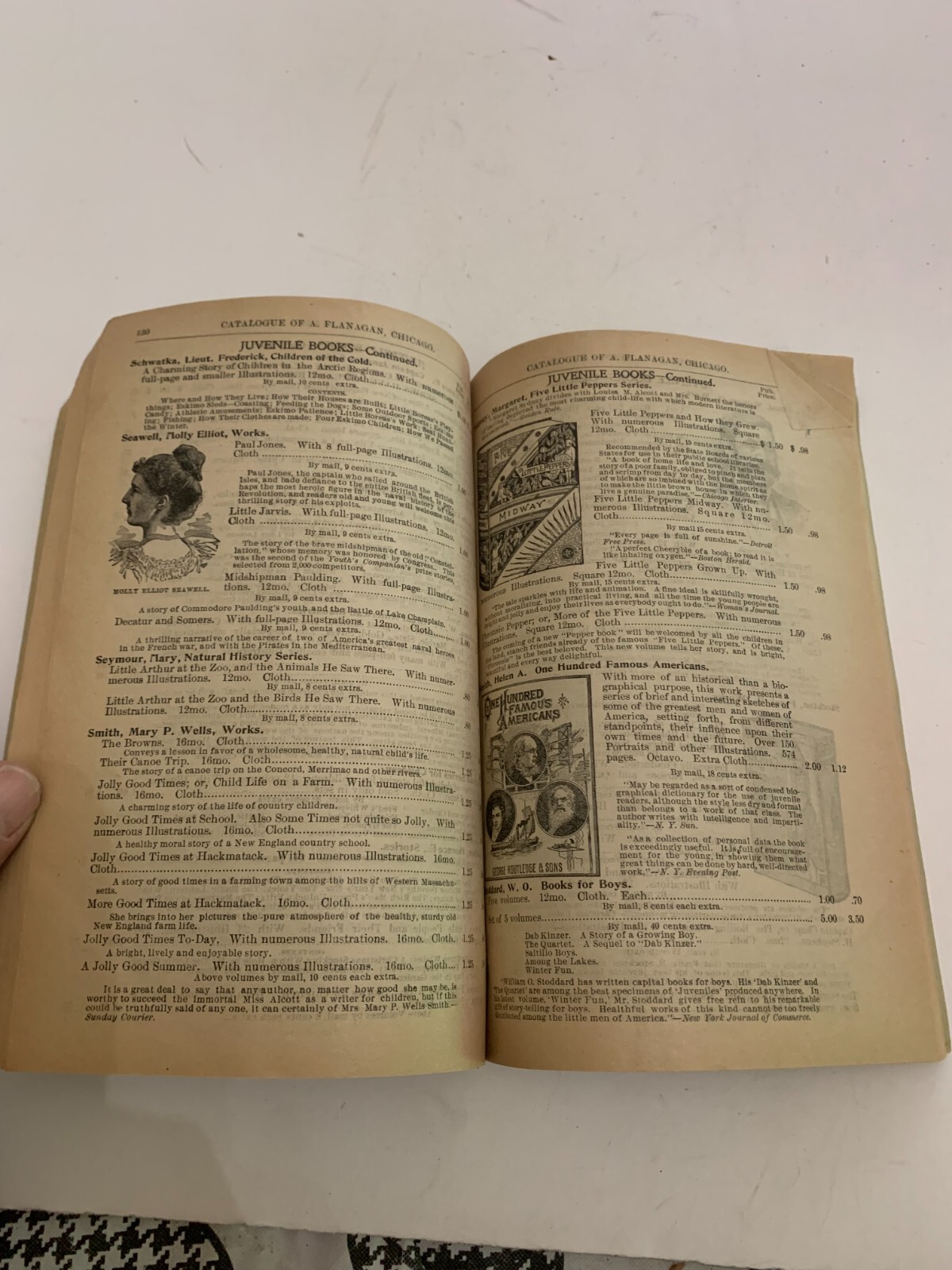 1897-1898 Illustrated Book Catalogue by A. Flanagan Publisher and Book Seller