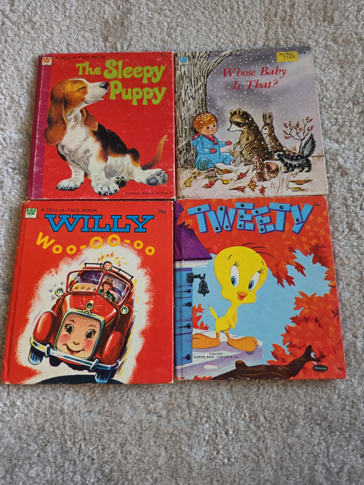Vintage Lot of 4 Whitman & Tell- A-Tale Children’s Books. Western Publishing Co.