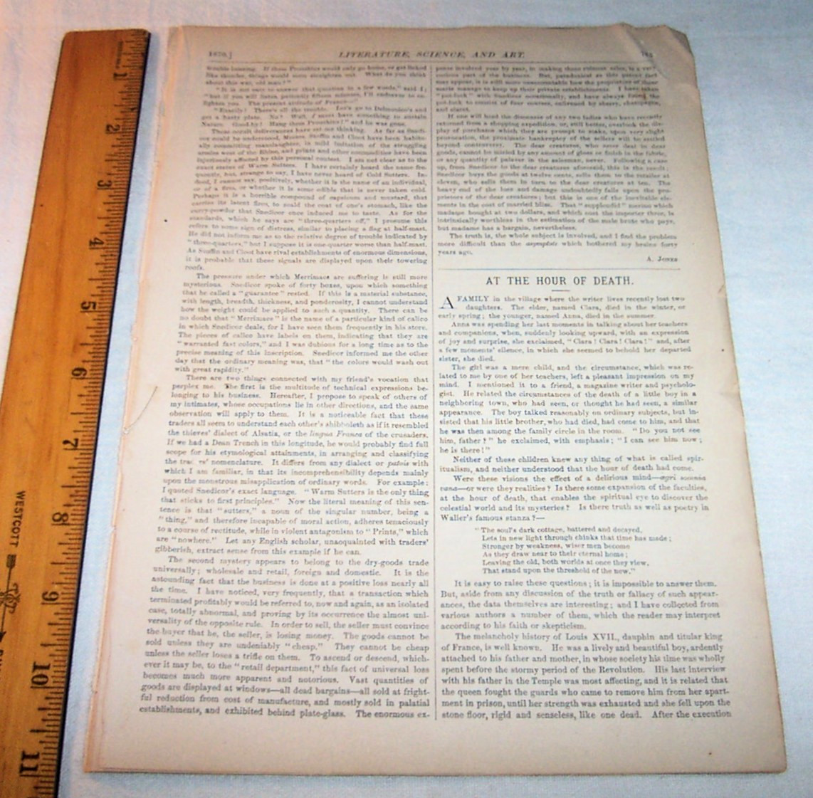 1870 Sayings of Zoroaster , Parsee , plus Visions at Death , Gems Diamonds