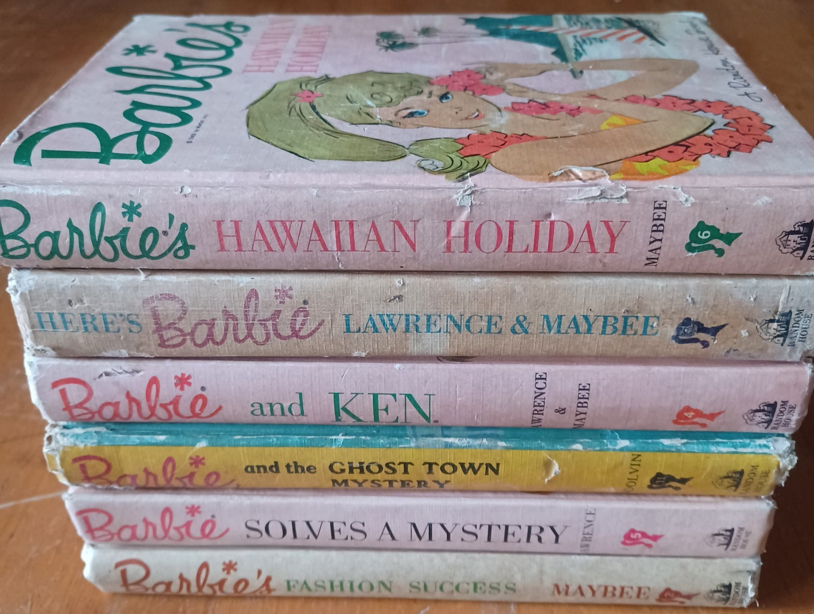 Barbie Book Lot of 6 1962-1965 Random House Ken Mystery Fashion Success Hawaiian