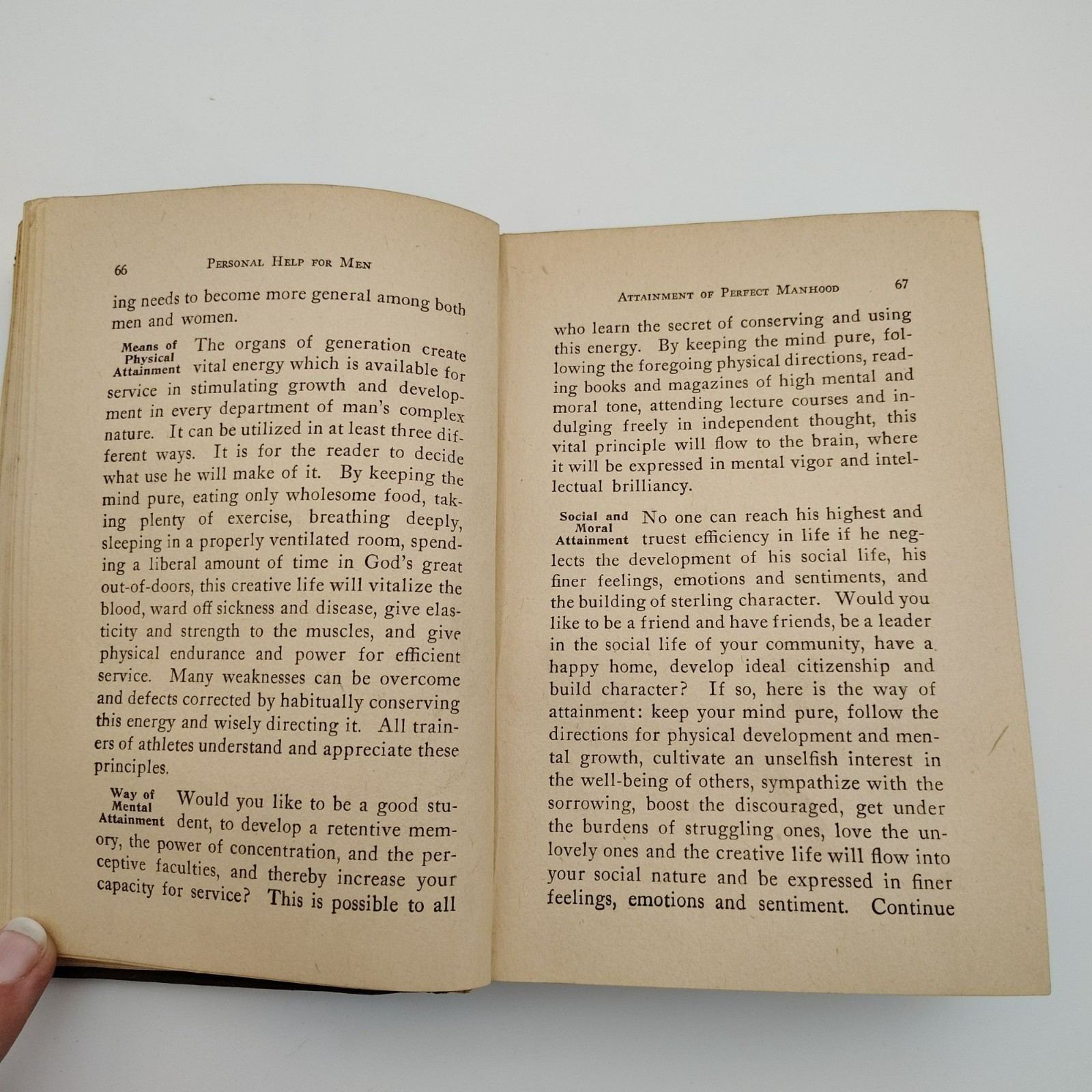 1918 Personal Help for Men Antique Self Help Book Thomas Shannon Vintage Advice