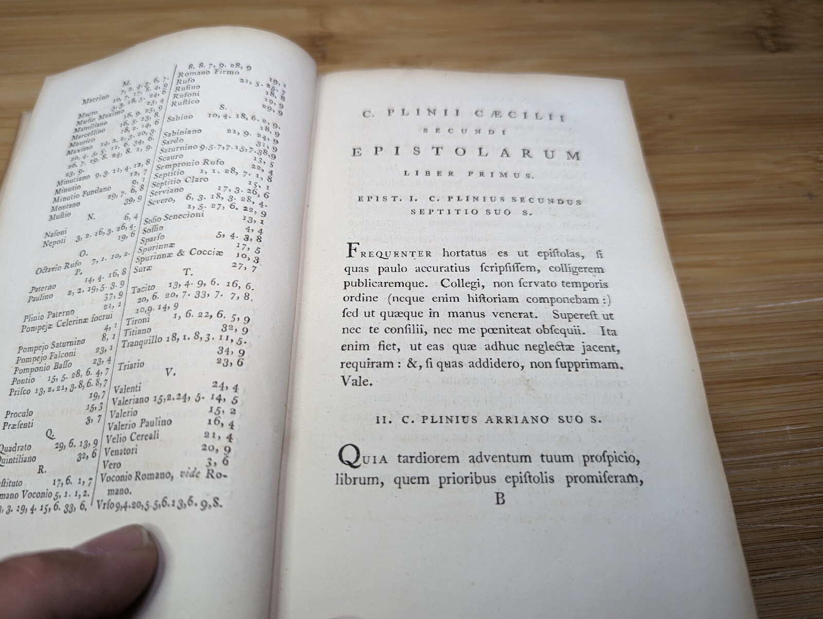 1790 Plinii Caecilii Secundi Epistolarum Libri X Pliny the Younger
