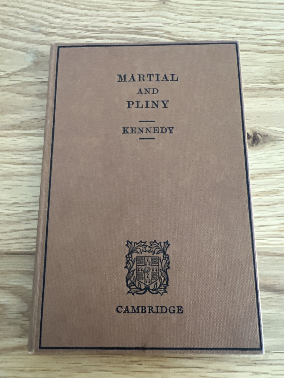 Martial And Pliny By E.C. Kennedy 1953 Cambridge University Press Book