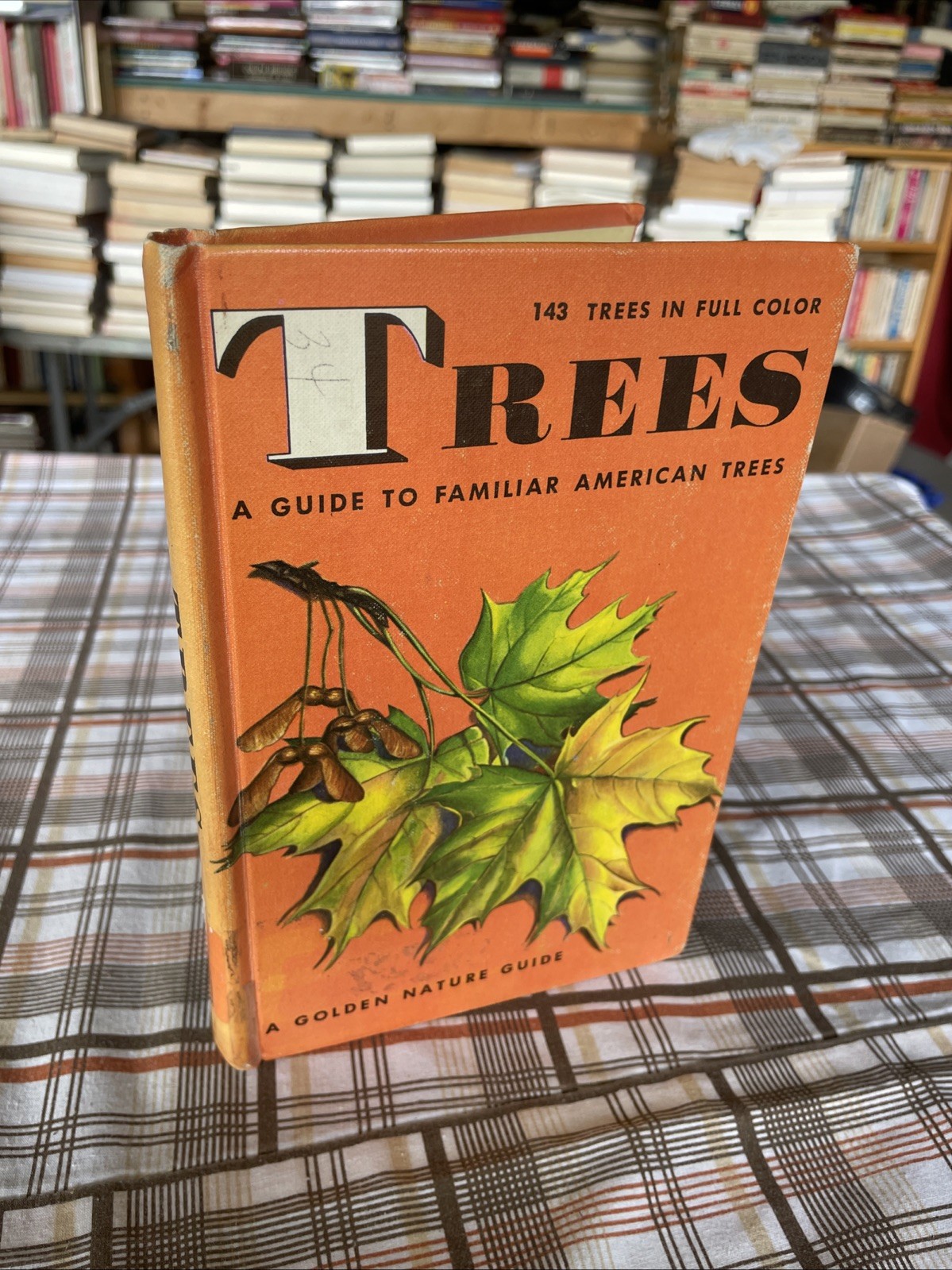 Trees: A Golden Nature Guide to Familiar American Trees (1956 Vintage Ex-Lib HC)