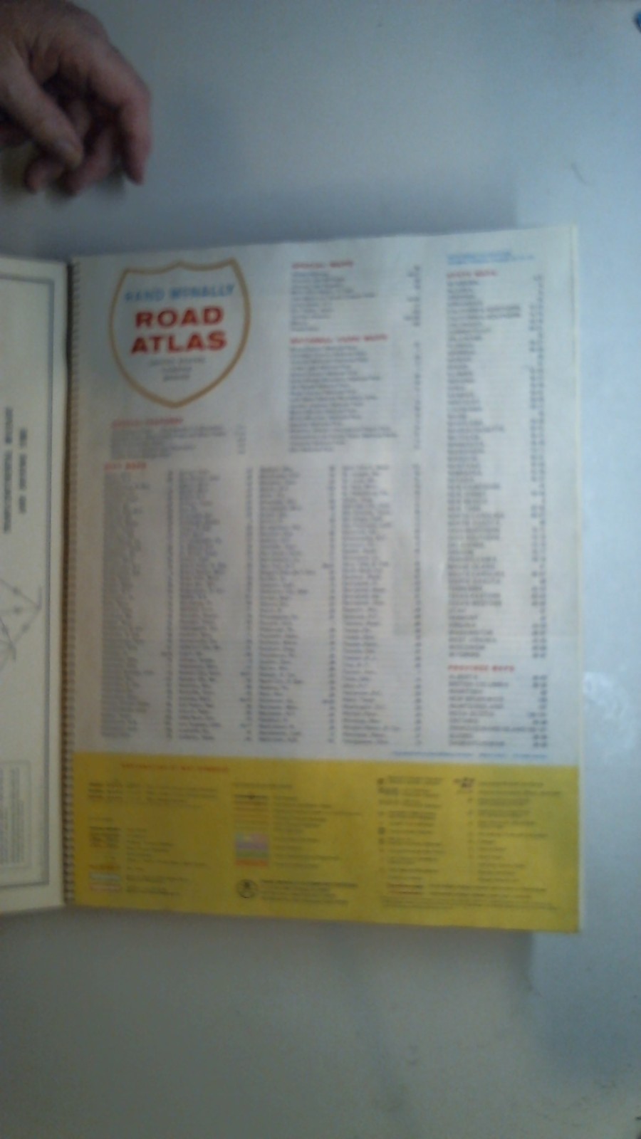 Rand mcnally road & reference 1966 atlas, usa, canada, mexico