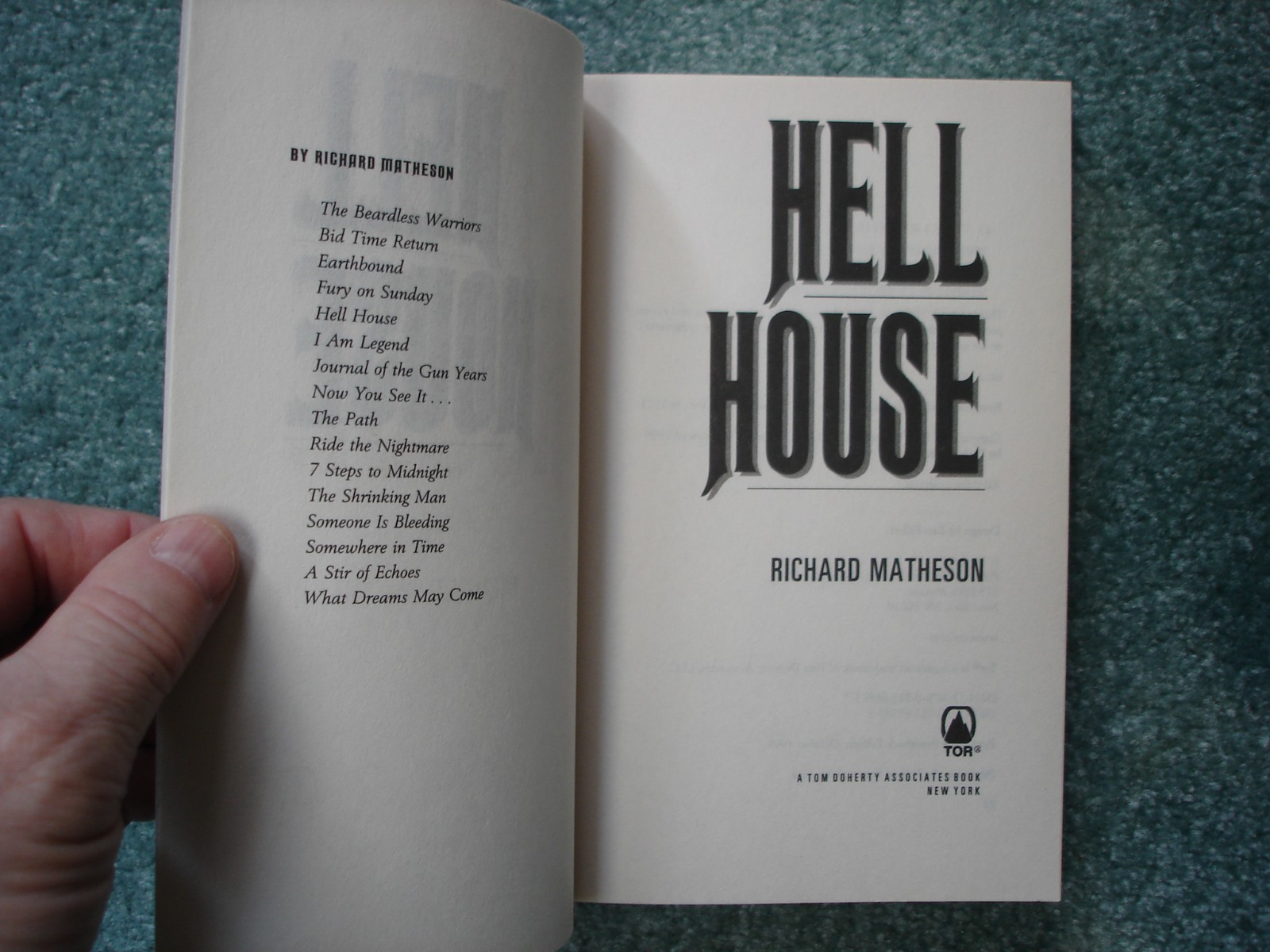 Hell House Richard Matheson trade paperback 1999 unread