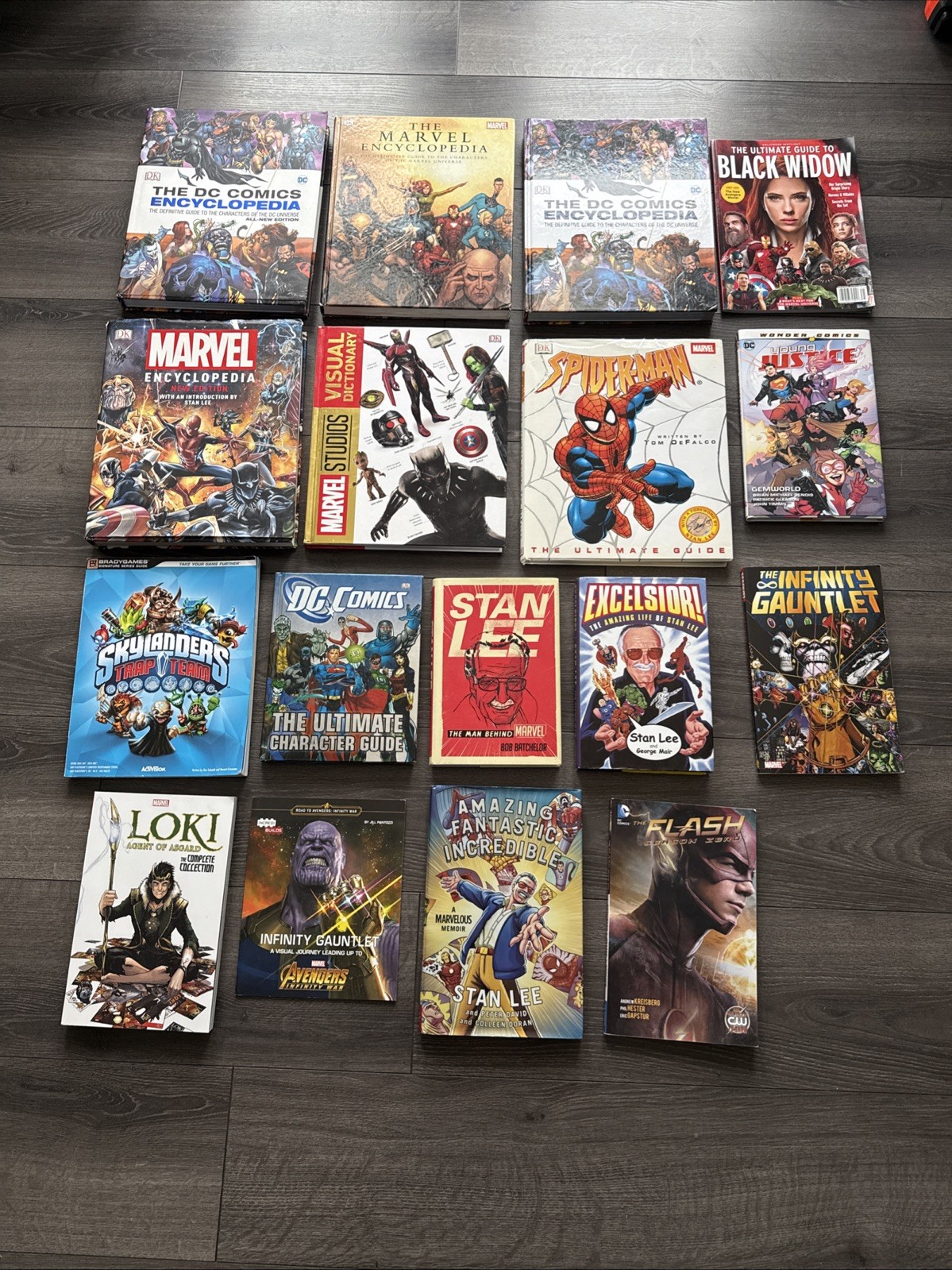 DC Comics Encyclopedia & Marvel Hardcover Books Lot Of 17