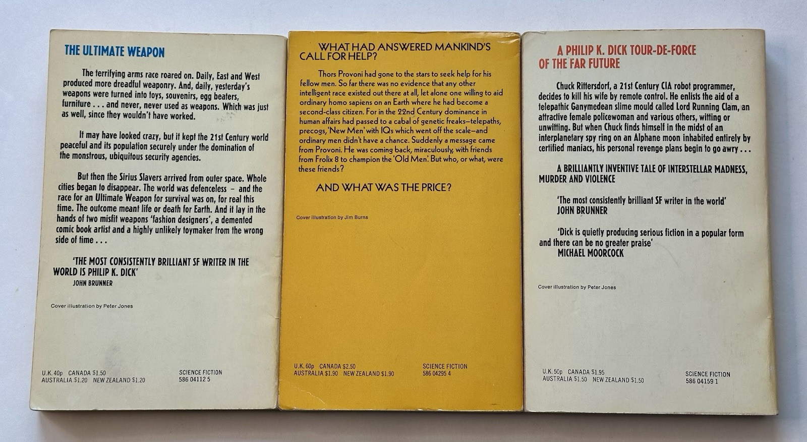 Philip K. Dick Lot – Frolix 8, Zap Gun, Clans Of Alphane Moon ~ UK Panther PBs