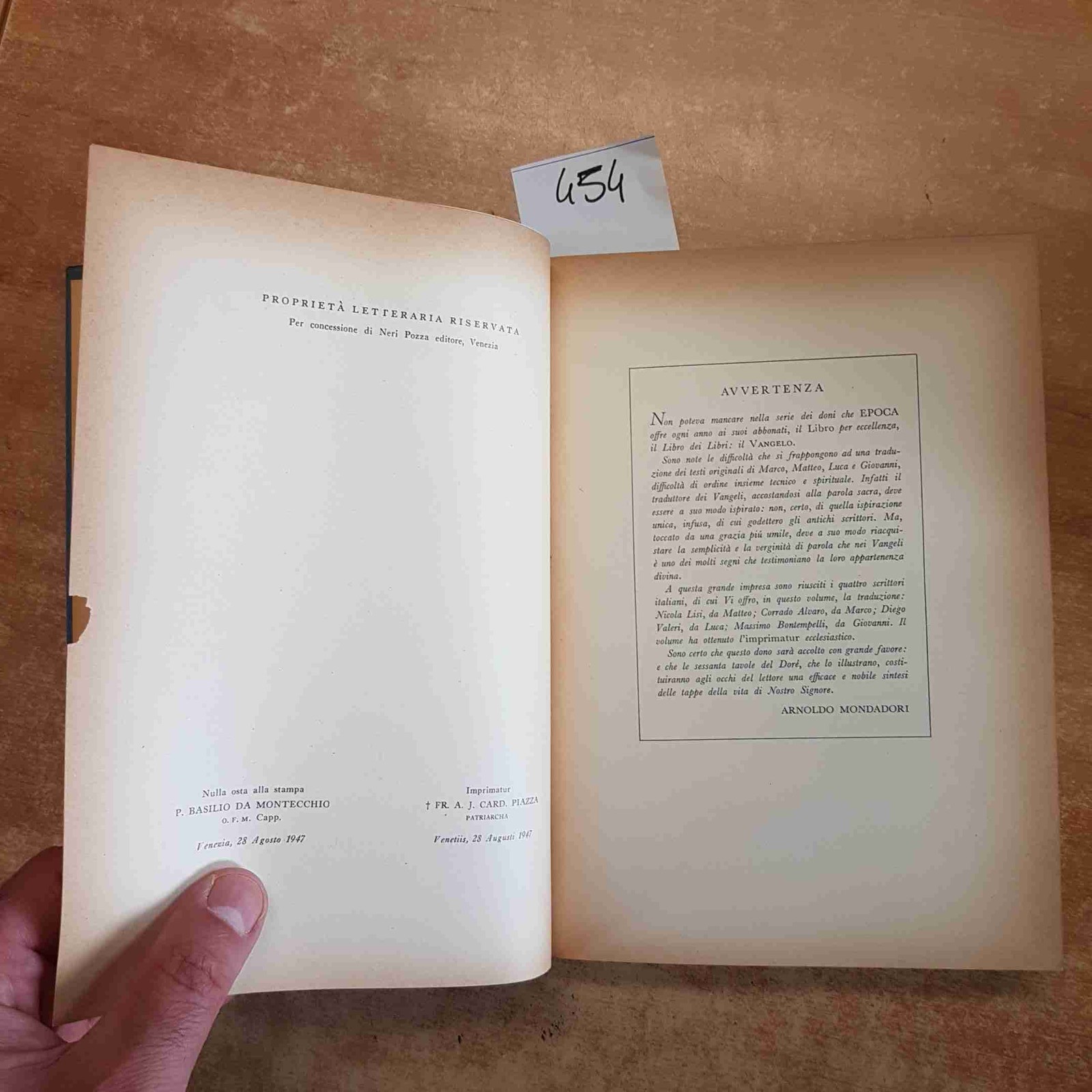 IL VANGELO SECONDO MATTEO, MARCO, LUCA E GIOVANNI 1956 GUSTAVO DORE’ MONDADORI