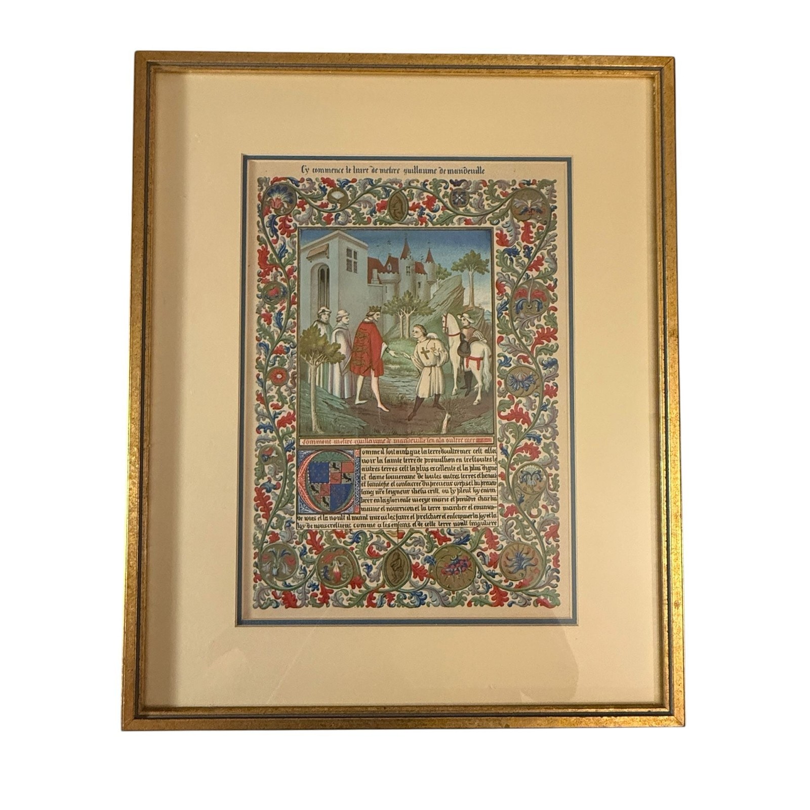 Facsimile Art Print of Les Merveilles du Monde (Book of Wonders) Illuminated Man