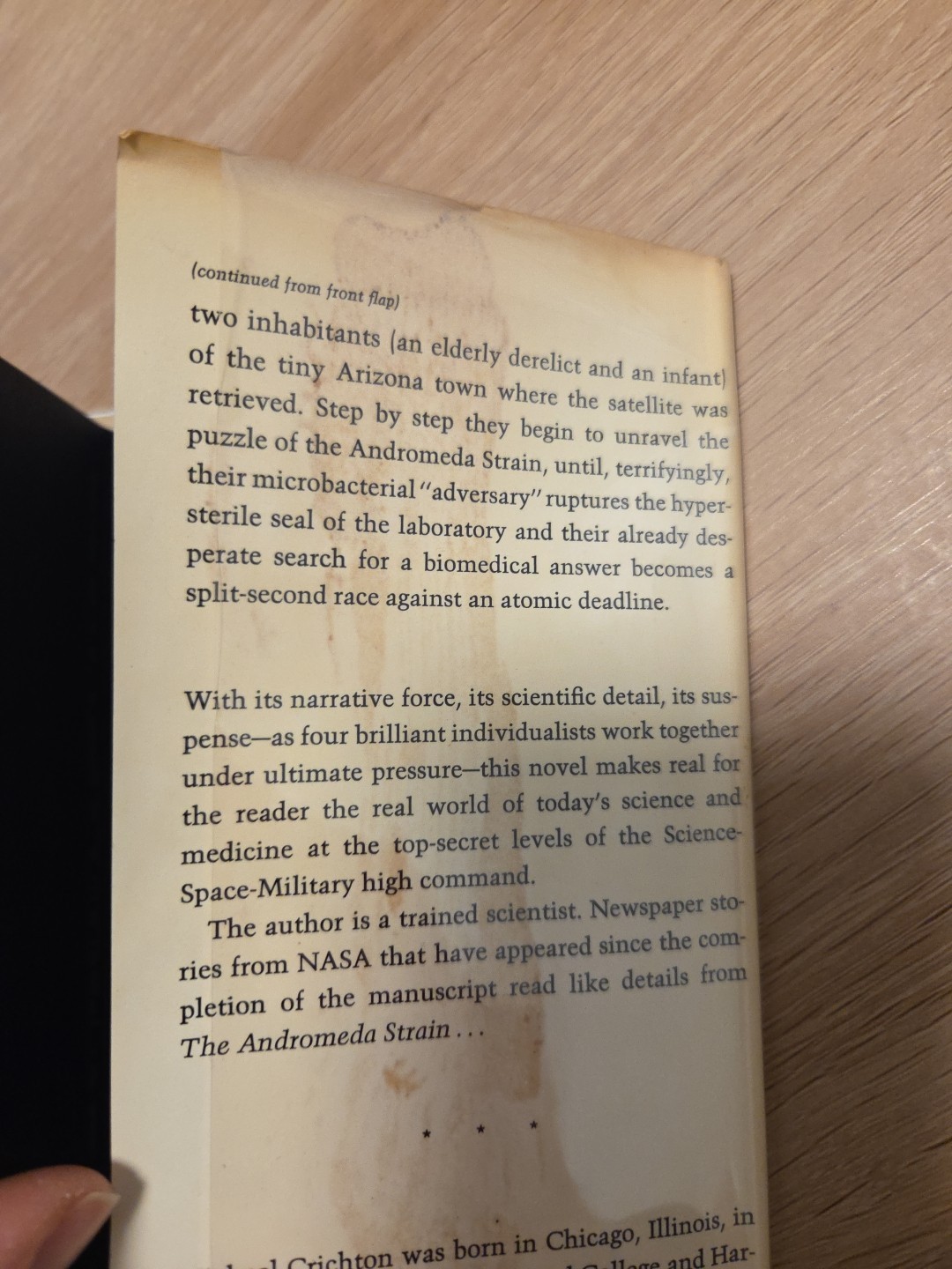 The Andromeda Strain by Michael Crichton 1st Edition 1st Printing 1969 HC w DJ
