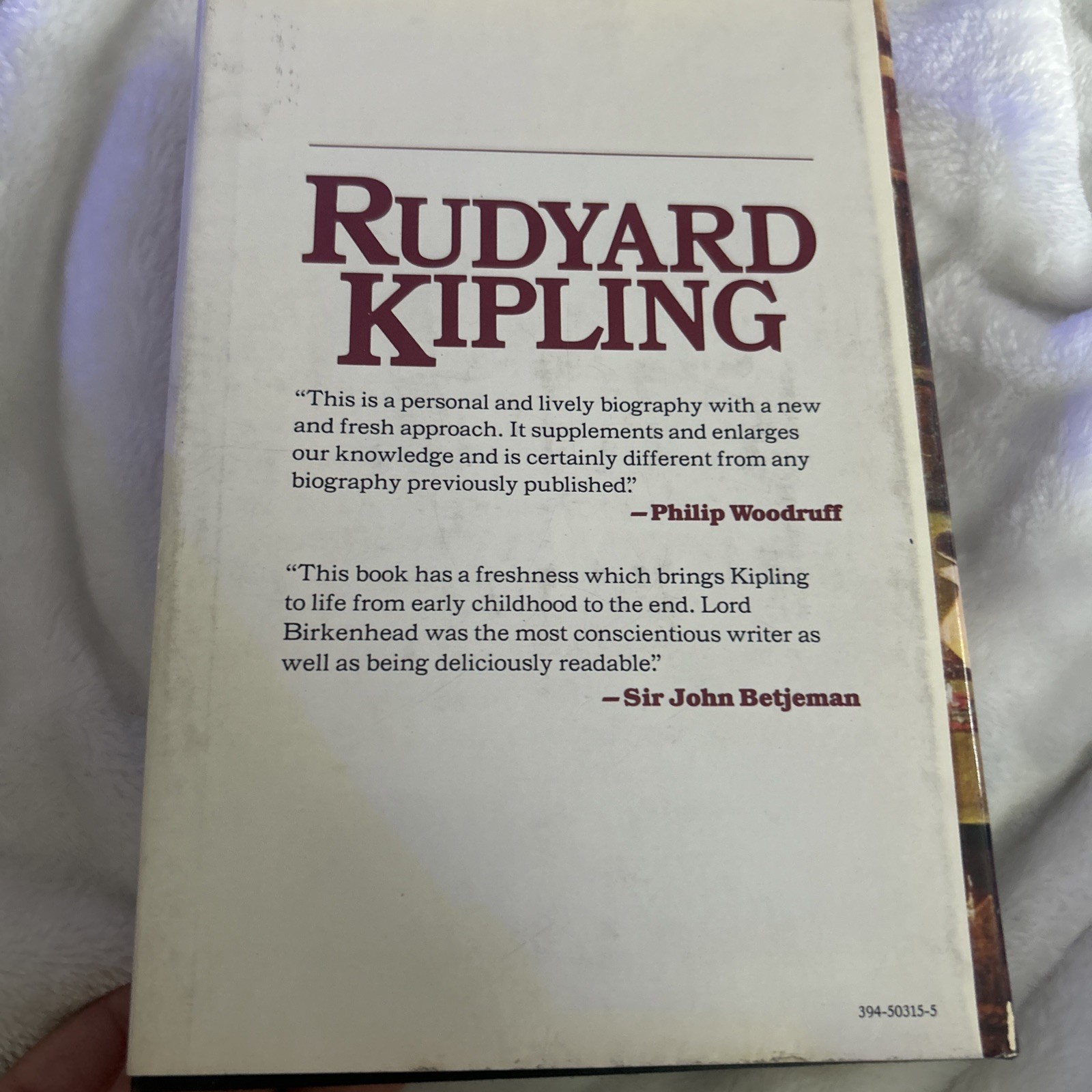 Rudyard Kipling Biography Book by Lord Birkenhead Vintage 1978 1st Edition